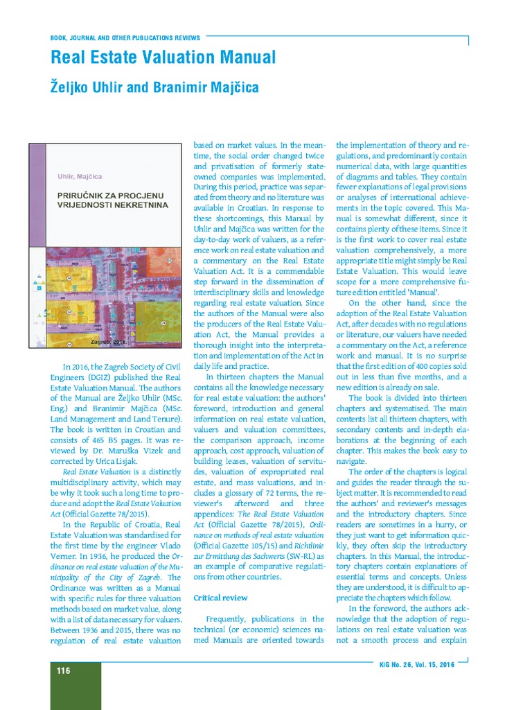 KiG 26 KnjigePrirucnik PDF Real Estate Appraisal Land Law