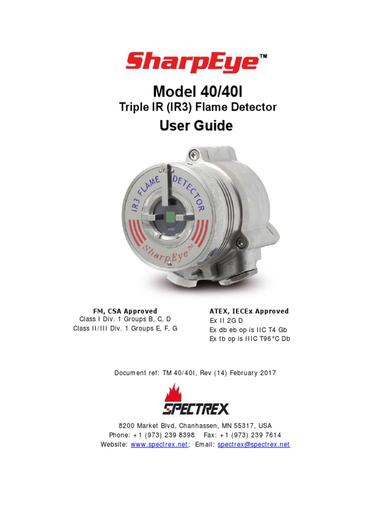 40 40i Triple Ir Ir3 Flame Detector User Guide en Us 1459806 PDF | PDF ...