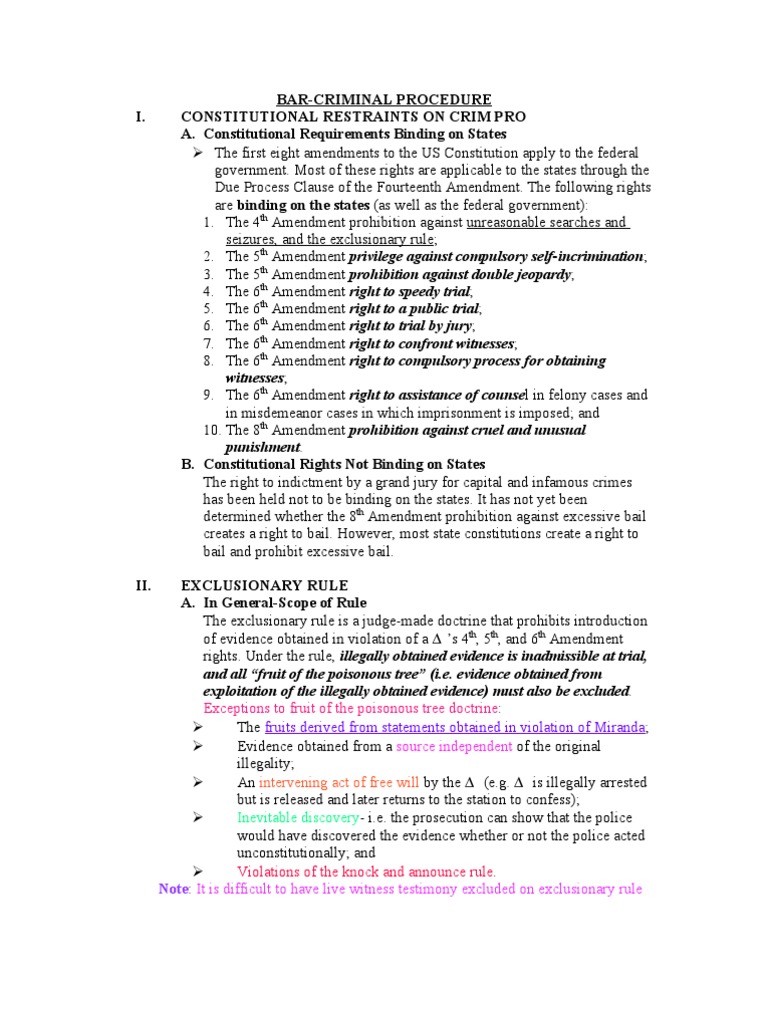 Constitutional Rights in Criminal Procedure | PDF | Miranda Warning ...