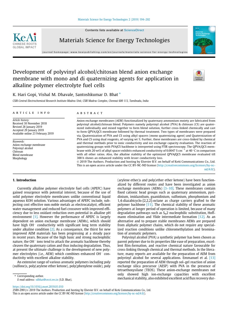 Materials Science For Energy Technologies K. Hari Gopi, Vishal M