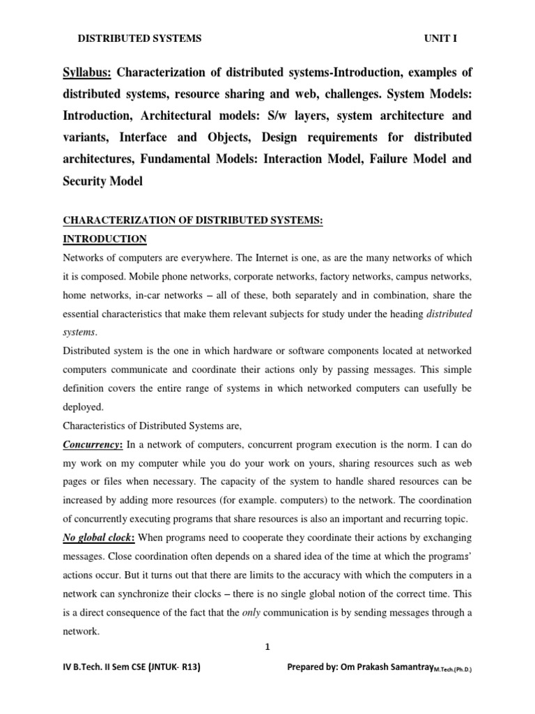 Introduction to Distributed Systems | PDF | Client–Server Model | World ...