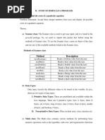 Method Description: Study of Simple Java Programs