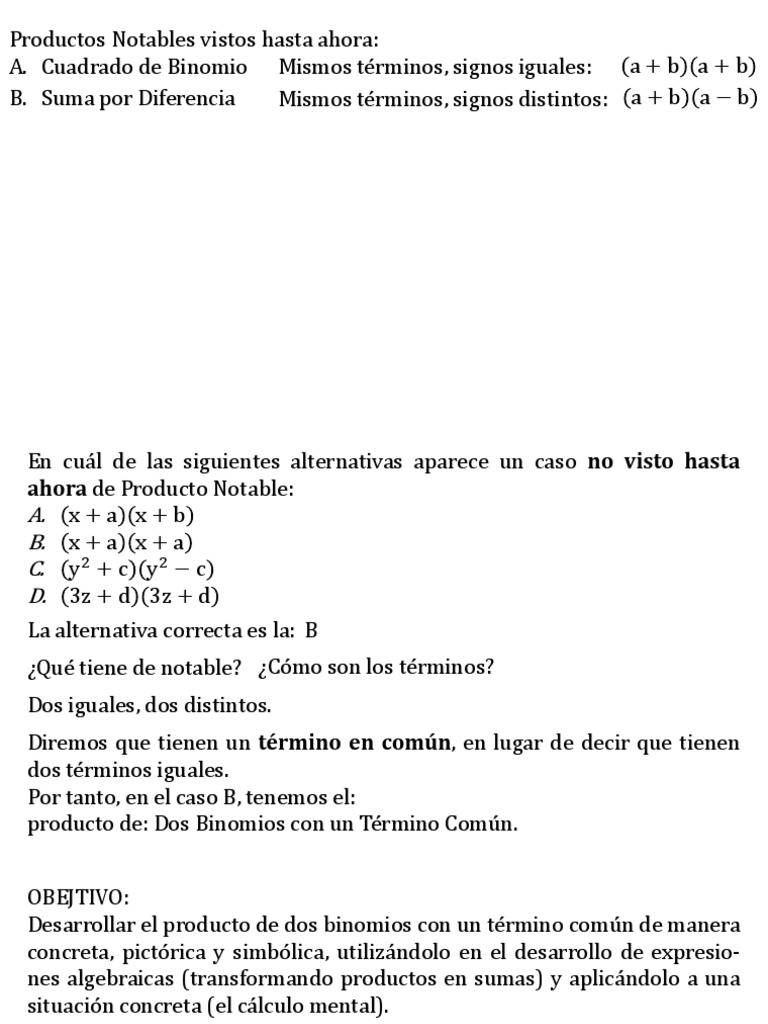 Producto de Binomios Con Algeblocks | PDF | Multiplicación | Enseñanza ...