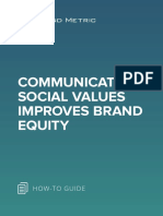 Communicating Social Values Improves Brand Equity