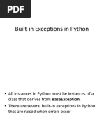 Built-In Exceptions in Python