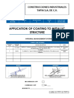 Application of Coating To Metallic Structure: Construcciones Industriales Tapia S.A. de C.V