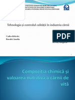 Compoziţia Chimică Şi Valoarea Nutritivă A Cărnii de Vită