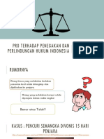 Pro Terhadap Penegakan Dan Perlindungan Hukum Indonesia