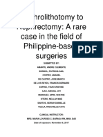 Nephrolithotomy To Nephrectomy: A Rare Case in The Field of Philippine-Based Surgeries