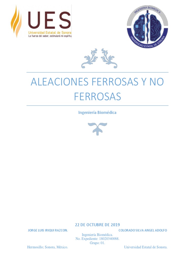 Aleaciones Ferrosas y No Ferrosas | PDF | Aleación | Estaño