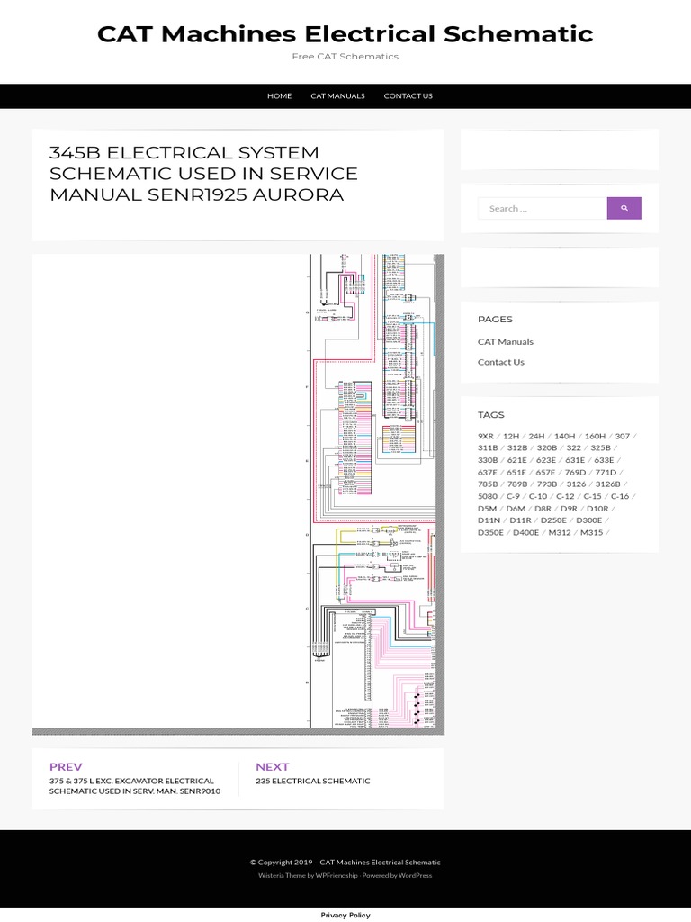 Cat 312 B Service Manual