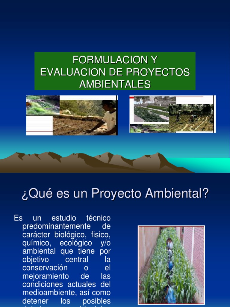 Formulacion y Evaluacion de Proyectos Ambientales | PDF | Deforestación |  Destrucción del habitát