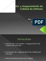 Gestión y Aseguramiento de Calidad de Software