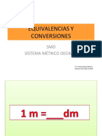 Equivalencias Y Conversiones: SMD Sístema Métrico Decimal