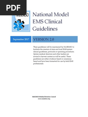 National Guidelines For Ems Professionals Emergency Medical
