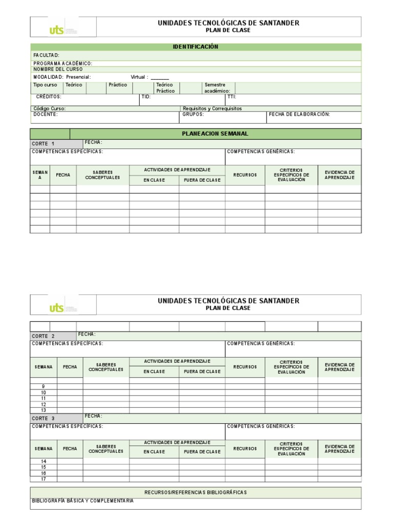 Formato Plan de Clase | PDF | Aprendizaje | Modificación de comportamiento