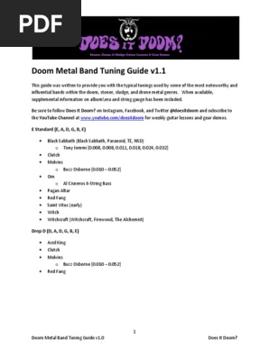 Doom Metal Band Tuning Guide v1.1, PDF