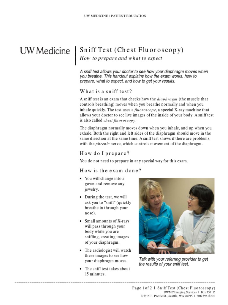 Radiology Preps Sniff Test Chest Fluoros | PDF | Radiology | Breathing