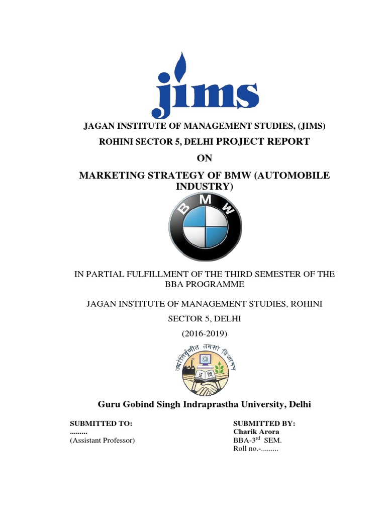Bmw marketing report