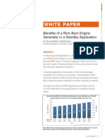 Benefits of a Rich Burn Engine Generator in a Standby Application