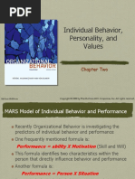 Individual Behavior, Personality, and Values: Chapter Two