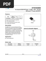 Stw45Nm60: N-Channel 650V@Tjmax - 0.09 - 45A - To-247 Mdmesh™ Power Mosfet