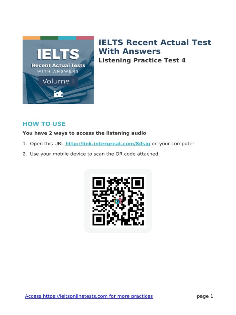 IELTS Listening Test with Answers | PDF | Photocopier | Question