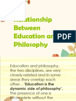 Relationship Between Education and Philosophy