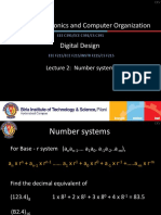 Digital Electronics and Computer Organization Number Systems