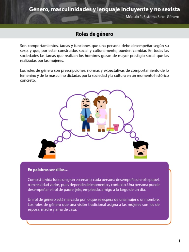 Roles de género: expectativas sociales | PDF | Hombre | Mujer