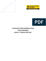 Catálogo para Empresas 2010 Ficha Resumen: Módulo "CONDUCCIÓN 4X4"