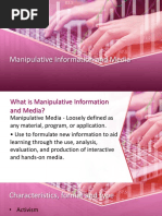 Manipulative Information and Media