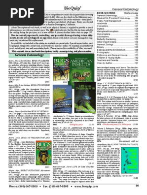 Catalogo Bioquip Libros Insects Biodiversity