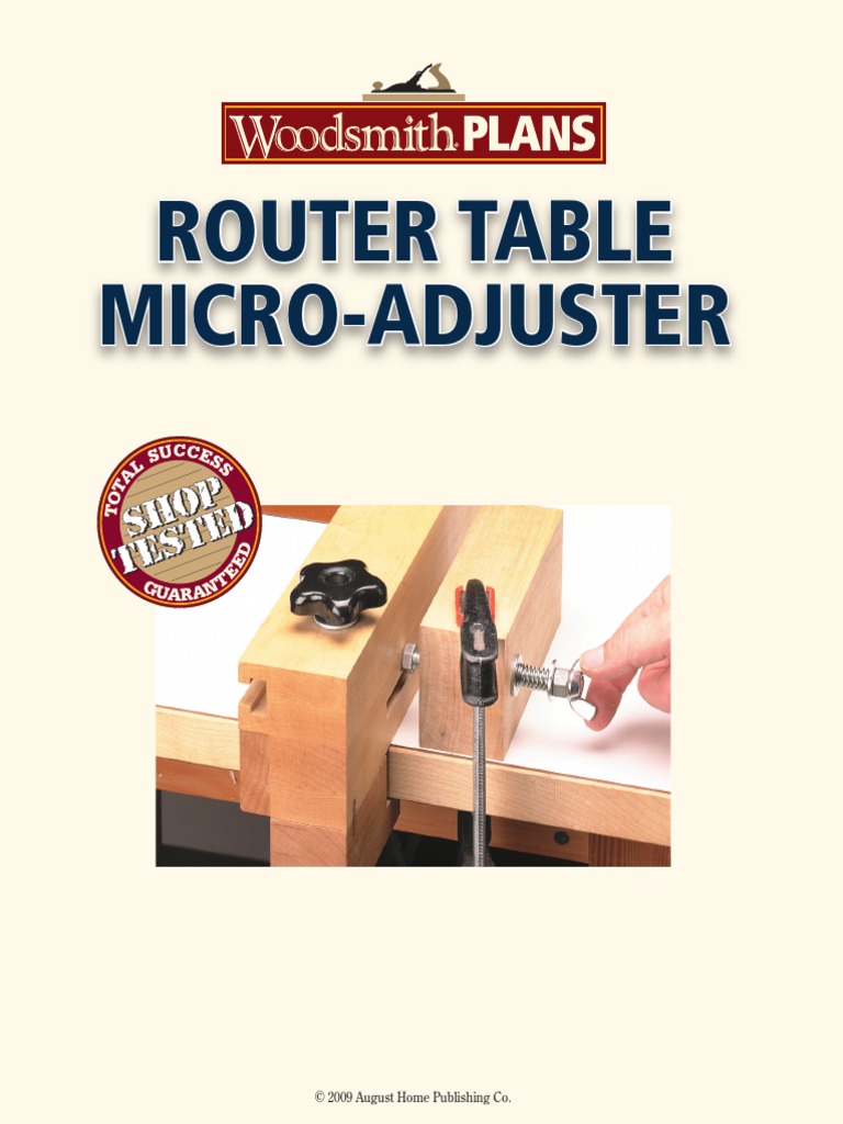 Router Table Micro-Adjuster | PDF | Nut (Hardware) | Screw