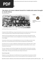 The Story of Oromo Slaves Bound For Arabia Who Were Brought To South Africa