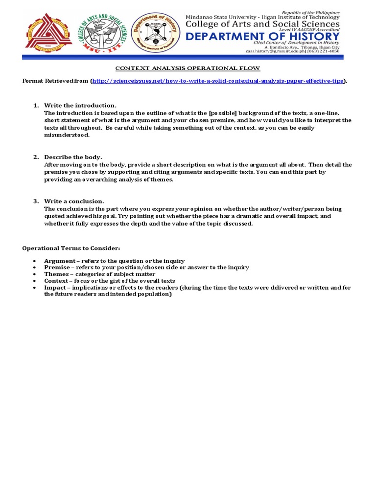 Contextual Analysis Guide | PDF