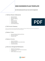 Event Planning Business Plan Template