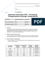 Specimen Cold Chain Requirements