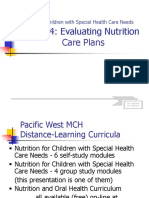 Module 4: Evaluating Nutrition Care Plans: Nutrition For Children With Special Health Care Needs