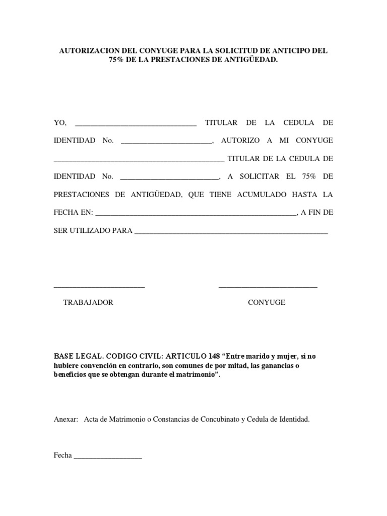 Autorizacion Del Conyuge PDF