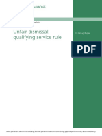 Unfair Dismissal: Qualifying Service Rule: Briefing Paper