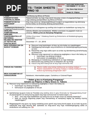 Activity Sheets Docx