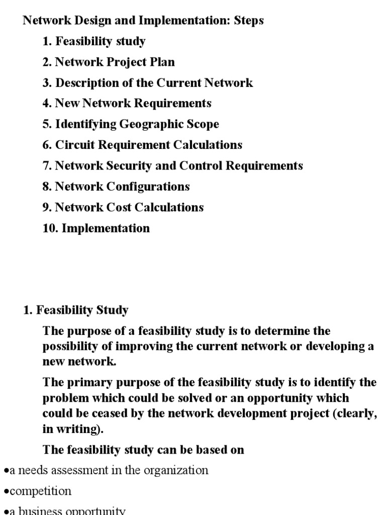 Network Feasibility Study Overview | PDF | Feasibility Study | Computer ...