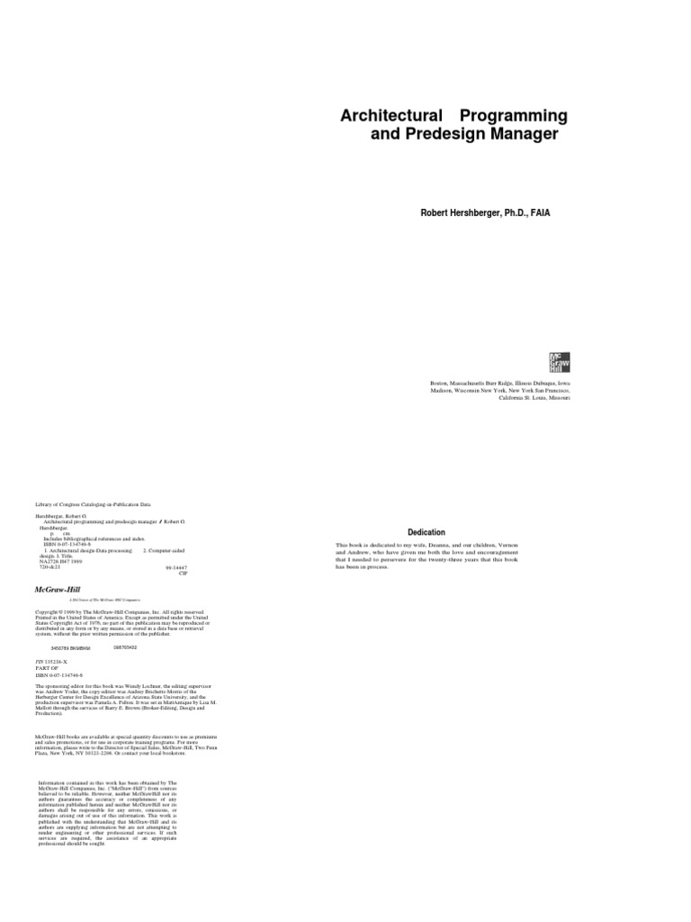Architectural Programming and Predesign Manager | PDF | Design ...