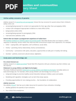 Teacher Summary Sheet: Empowering Families and Communities