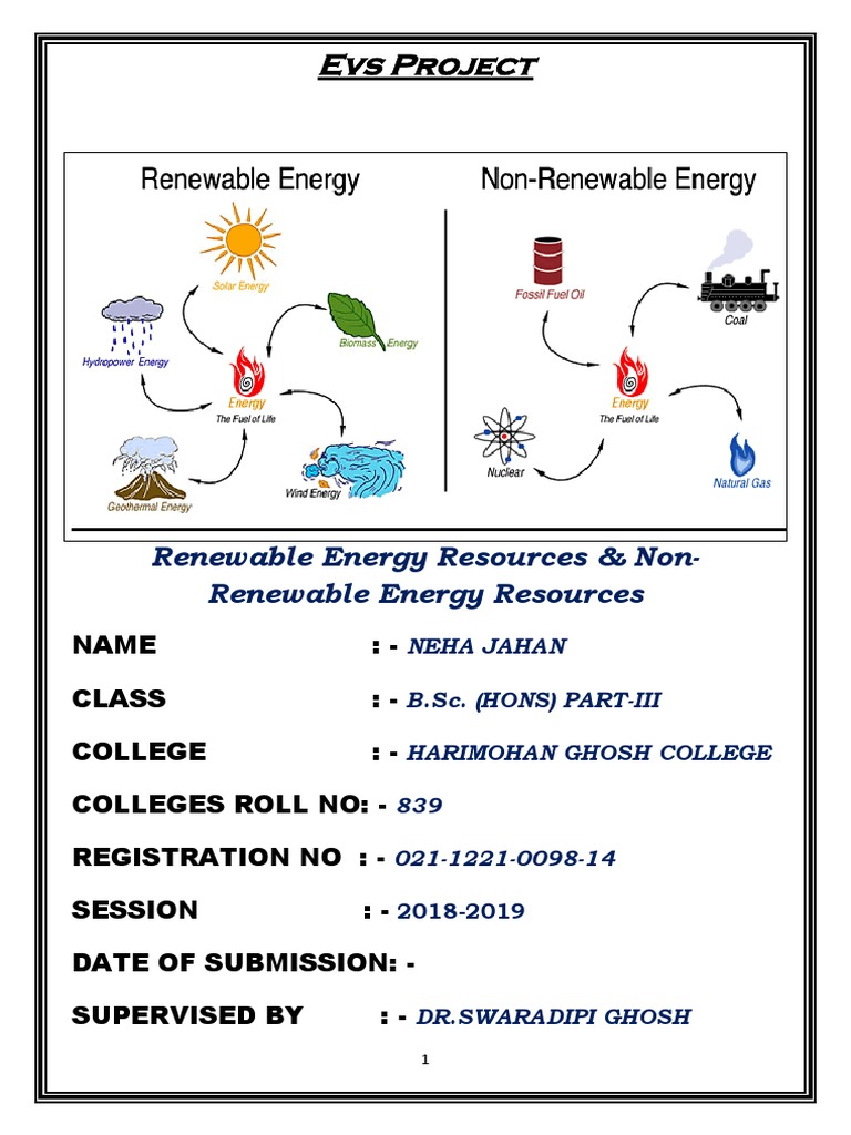 Renewable vs Non-Renewable Energy Sources | PDF | Energy Development ...