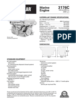 Spec Sheet - Cat 3176C Propulsion, PDF, Motor Oil