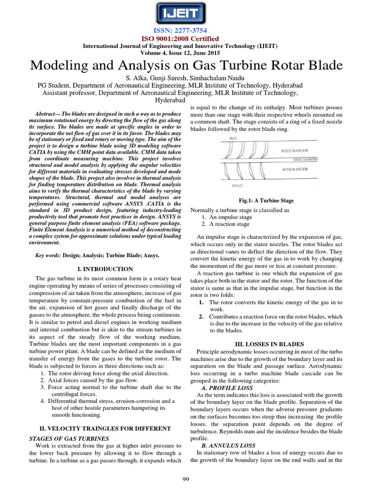 Gas Turbine Blade Design Analysis | PDF | Turbine | Boundary Layer