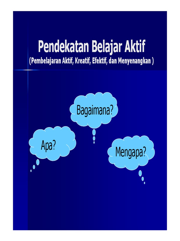 Pendekatan Belajar Aktif Pdf