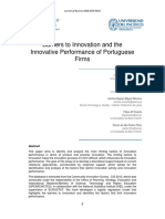 Barriers To Innovation and The Innovative Performance of Portuguese Firms